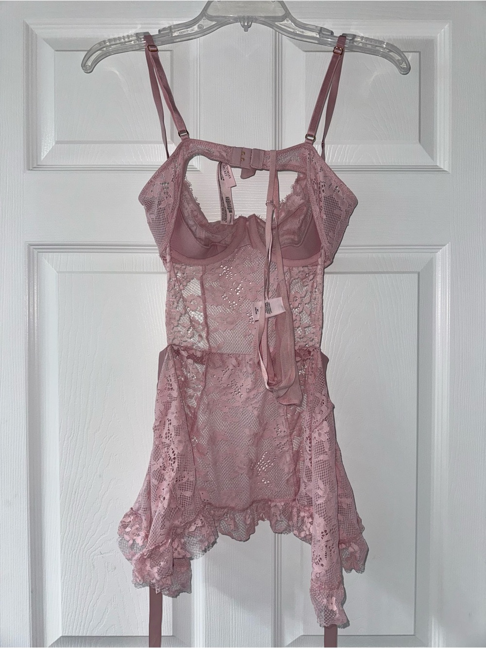 VS Wicked Twinkle Lace Unlined Apron Lingerie Set! - Picture 4 of 9